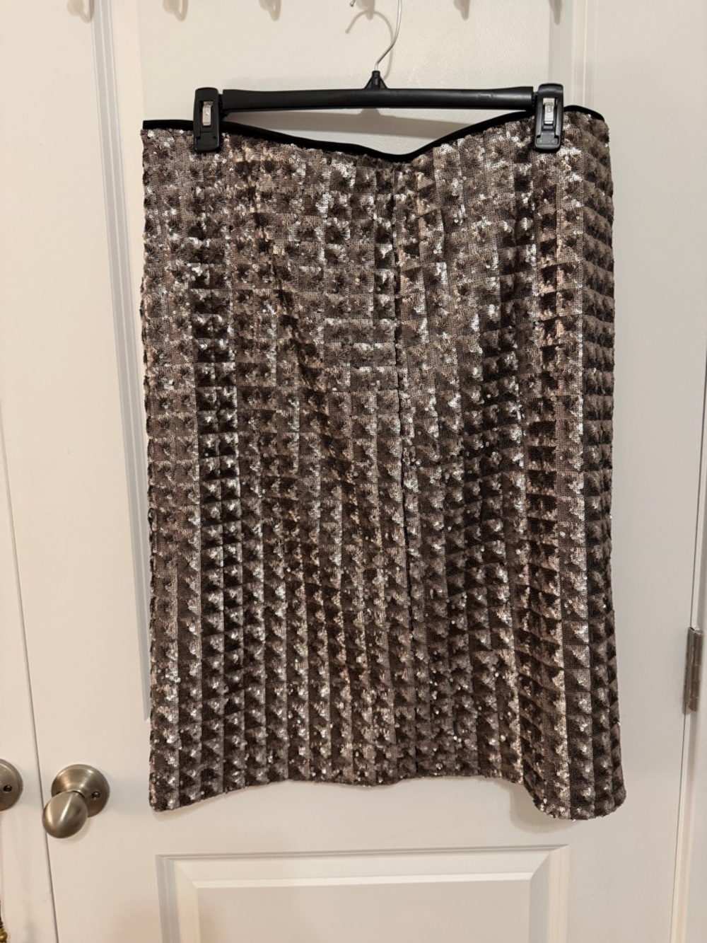 Eloquii Shimmery Taupe Midi Skirt NWT
